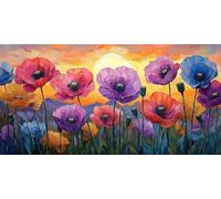 Paint by Numbers for Adults Plant Paint by Numbers Flower DIY Canvas Oil Painting Kit for Kids or Beginner with Paint Brushes Acrylic Pigment for Home Room Decor 40x80in/100x200cm Without Frame F1-465