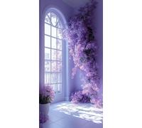 Paint by Numbers for Adults Plant Paint by Numbers Window DIY Canvas Oil Painting Kit for Kids or Beginner with Paint Brushes Acrylic Pigment for Home Room Decor 16x32in/40x80cm Without Frame F1-867