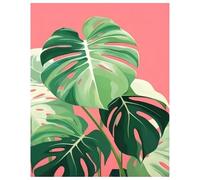 Paint by Numbers for Adults Plants, Paint by Numbers Leave, Plants Paint by Numbers Kits for Gifts and Home Wall Decor 12x16 Inch