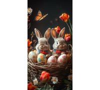 Paint by Numbers for Adults Rabbit Paint by Numbers Animal DIY Canvas Oil Painting Kit for Kids or Beginner with Paint Brushes Acrylic Pigment for Home Room Decor 36x72in/90x180cm Without Frame F1-963