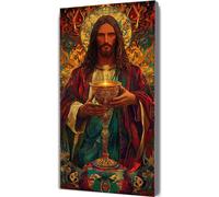 Paint by Numbers for Adults Religion Paint by Numbers with Frame Jesus Painting Kits Canvas,Crafts for Adults DIY Oil Hand Painting Kit,Acrylic Drawing Paintwork,Home Wall Decor Gift 60x120cm LE-251