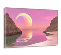 Paint by Numbers for Adults River Moon Paint by Numbers Without Frame, DIY Crafts for Adults Oil Painting Art Kits, Acrylic Oil Painting Kits with Brushes for Beginners, Home Decor 28x36in L-g-823