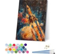 Paint by Numbers for Adults Rocket, Paint by Numbers Kits Planet on Cavans, DIY Craft Oil Paintings Art Kits with Acrylic and Brushes, Painting for Home Wall Decor, Gifts for Women 20x26 in 8-6097