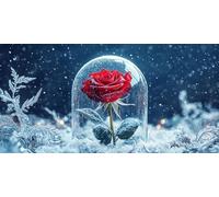 Paint by Numbers for Adults Rose DIY Paint by Number Snow Scene Painting by Numbers for Beginners, Acrylic Canvas Painting Art Crafts for Adults, Wall Home Decor, Gifts for Women 40X80CM Without Frame