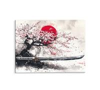 Paint by Numbers for Adults, Sakura Warrior Sword Painting by Number Kits, Beginner Craft Art DIY Oil Painting Kit Acrylic Pigment Drawing Paintwork for Home Wall Decor (35x50 cm, Frameless) R-1030