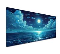 Paint by Numbers for Adults Sea Paint by Numbers with Frame, Hobbies for Adults Women DIY Canvas Oil Painting Kits with Brushes and Acrylic Pigment, Room Decor, Gift for Women, 90x180cm Moon k-1497