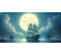 Paint by Numbers for Adults, Sea Sailboat Painting by Number Kits On Canvas, Adults Beginners DIY Acrylic Oil Craft Art Painting Kits with Brushes Gifts for Home Wall Decor (40x80inch/100x200cm) w-279