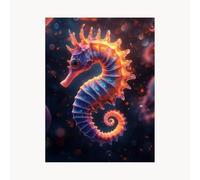Paint by Numbers for Adults, Seahorse Painting by Numbers for Adults, Craft Kits for Kids with Animal Color Canvas for Painting 20x28Inch Acrylic Paint and Brush for Living Room Decor Gifts FYH-8544