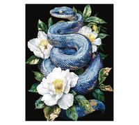 Paint by Numbers for Adults, Snake Painting by Numbers Canvas for Children Wall Art Supplies 32 x 24Inch, DIY Flower Colorful Canvas Painting Adult Crafts for Room Decor and Gifts for Women LSJ1481