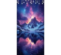 Paint by Numbers for Adults Snow Mountain Paint by Numbers Kits Starry Sky DIY Canvas Oil Painting Kit for Kids or Beginner with 3 - Brushes and Acrylic, Craft for Adults 70X140cm Without Frame P0-331