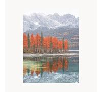 Paint by Numbers for Adults, Snow Mountain Painting by Numbers for Adults, Craft Kits for Kids with Tree Color Canvas for Painting 24 x 32 in Acrylic Paint and Brush for Living Room Decor FYH-2652
