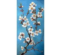Paint by Numbers for Adults, Spring Peach Blossom Large Painting by Numbers for Adults Children, Acrylic Pigment On Canvas, Craft Kits Perfect Gifts, Home Wall Decortion (Frameless, 24x48in) O-40