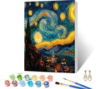 Paint by Numbers for Adults Starry Sky, Abstract Paint by Numbers Kits with Frame, DIY Arts and Crafts for Beginners Oil Paintings with Brushes and Acrylic, for Room Decor, Gifts, 24x36in 5-5877