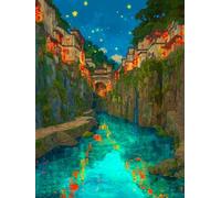 Paint by Numbers for Adults Starry Sky, Night View DIY Paint by Numbers Kits, Acrylic Painting Adult Crafts with Brushes and Acrylic, Arts and Crafts Canvas for Beginners Kits, Gifts, 24x36in 5-6694