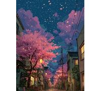 Paint by Numbers for Adults Starry Sky, Night View Easy Paint by Numbers Kits for Beginners, DIY Painting Kits with Brushes and Acrylic, Color Oil Painting Adult Crafts, for Room Decor, 24x36in B-3315