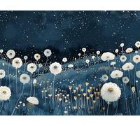 Paint by Numbers for Adults, Starry Sky Painting by Numbers Kit for Children Beginners, Dandelion Acrylic Pigment Drawing Paintwork, Oil Painting Kits Art Crafts for Home Wall Decor 60x80cm, O-4276