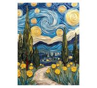 Paint by Numbers for Adults, Starry Sky Painting by Numbers Tree 16 x 22 In, DIY Hobbies for Adults Women, Painting on Canvas Using Acrylic Paint and Brushes, Wall Art Set for Room Decor LSJ-3036