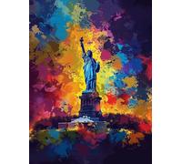 Paint by Numbers for Adults Statue of Liberty Paint by Numbers for Children New York, Hobbies for Adults Women DIY Canvas Oil Paintings Kits Arts for Home Wall Decor 12x16in Without Frame 6-KK28