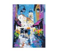 Paint by Numbers for Adults Street Paint by Numbers Kits City, DIY Hobbies for Adults Women Art Supplies 24x32In, Wall Art Crafts Color Canvas for Painting, Gifts for Women and Home Decor 2YH-11345