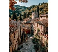 Paint by Numbers for Adults Street View, House Adult Paint by Numbers Canvas Kits, Painting Kits with Brushes and Acrylic, DIY Color Oil Painting for Beginners, Room Decor, Gifts, 16x20in 1-6009