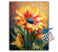 Paint by Numbers for Adults - Sunflower Adult Paint by Numbers Kits Canvas for Beginner without Frame, DIY Sunflower Acrylic Oil Painting by Number for Adults, Perfect for Gift Home Decor (16x20 inch)