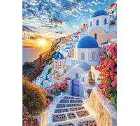 Paint by Numbers for Adults Sunset Architecture (2), Full Set DIY Hobby Craft Kits, with Brushes, Painting by Numbers for Beginners, Frameless Painting by Number Kits, Gifts for Women 60x80cm m5g-923