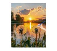 Paint by Numbers for Adults Sunset, DIY Arts and Crafts for Kids, Painting by Number Dandelion, Crafts Canvas Oil Painting Kit, Christmas Decorations, Gifts for Men Women, Room Decor 50x70cm A-31