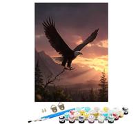 Paint by Numbers for Adults Sunset Eagle, DIY Painting with Frame Paint by Numbers for Children Beginners, Oil Paintings Crafts Adults Hobbies Women Gifts, Home Wall Decor 40x54inch BJHDK567