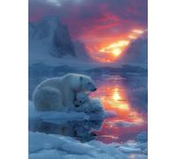 Paint by Numbers for Adults Sunset, Snow Scene Paint by Numbers Kits, DIY Color Oil Painting Adult Crafts, Painting Kits with Brushes and Acrylic, for Home Wall Decor, Gifts for Women, 20x28in K-3207