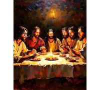Paint by Numbers for Adults The Last Supper Paint by Numbers The Last Supper, Painting Kits for Adults Beginners DIY Acrylic Pigment Drawing Paintwork, Arts Craft Kits for Room Decor 30x40cm 3-65