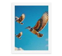 Paint by Numbers for Adults-Three Birds Flying in The Sky with Spread Wings -for Home Wall Decor 12X16Inch