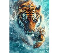 Paint by Numbers for Adults Tiger, Animal Paint by Numbers Kits, DIY Color Oil Painting Adult Crafts, Painting Kits with Brushes and Acrylic, for Home Wall Decor, Gifts for Women, 36x48in V-6757