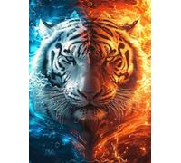 Paint by Numbers for Adults Tiger, Animal Paint by Numbers Kits, DIY Color Oil Painting Adult Crafts, Painting Kits with Brushes and Acrylic, for Home Wall Decor, Gifts for Women, 36x48in 1-7223