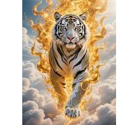 Paint by Numbers for Adults Tiger Cloud Paint by Numbers, DIY Painting by Number Kits On Canvas Acrylic Paints and Brushes, Relaxing Art Hobby, Creative Home Wall Decor, Gifts for Women 12x16in YT6-72