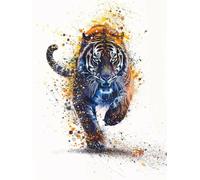 Paint by Numbers for Adults Tiger, Graffiti Paint by Numbers Kits, DIY Color Oil Painting Adult Crafts, Painting Kits with Brushes and Acrylic, for Home Wall Decor, Gifts for Women, 24x36in Y-7996