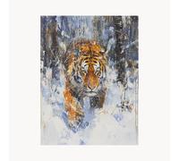 Paint by Numbers for Adults Tiger Paint by Numbers Kits 28x20in with Acrylic and Pens Color Canvas for Painting, Snow Scene Paintings Hobbies for Adults Women, Wall Art Room Decor Gifts FYH-4402