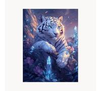 Paint by Numbers for Adults, Tiger Painting by Numbers for Adults, Craft Kits for Kids with Animal Color Canvas for Painting 28 x 38 In Acrylic Paint and Brush, Wall Art for Living Room Decor FYH-8143