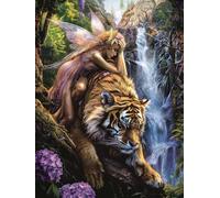 Paint by Numbers for Adults Tiger, Woman Paint by Numbers Kits, DIY Color Oil Painting Adult Crafts, Painting Kits with Brushes and Acrylic, for Home Wall Decor, Gifts for Women, 24x36in 3-1621