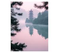 Paint by Numbers for Adults, Tower Painting by Numbers for Children Architecture 24x32In, DIY Hobbies for Adults Women, Painting on Canvas Using Acrylic Paint and Brushes, Wall Art Room Decor LSJ-3421