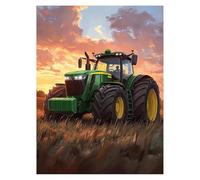 Paint by Numbers for Adults, Tractor Painting by Numbers Canvas for Children Wall Art Supplies 22x16Inch, DIY Landscape Colorful Canvas Painting Adult Crafts for Room Decor, Gifts for Women LSJ-2642