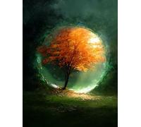 Paint by Numbers for Adults Tree, 12x16in DIY Painting Kits with Brushes and Acrylic Abstract, DIY Home Wall Decor Crafts, Paint by Numbers Kits for Adults & Beginners, Gifts for Women, 4-5899