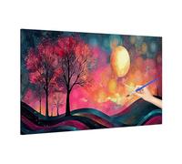 Paint by Numbers for Adults Tree, Abstract Paint by Numbers Kits Without Frame, DIY Painting by Number for Adults Beginner, Craft Art Kit Acrylic Pigment Drawing Paintwork for Home Decor 70x30cm V-60