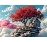 Paint by Numbers for Adults Tree Acrylic Adult Painting by Numbers Kits on Canvas, Landscape DIY Color Oil Painting Acrylic Paints, Hobbies for Adults Women Home Wall Decor 36x48inch/90x120 cm X-7709