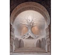 Paint by Numbers for Adults Tree, Architecture Easy Paint by Numbers Kits for Beginners, DIY Painting Kits with Brushes and Acrylic, Color Oil Painting Adult Crafts, for Room Decor, 40x54in 8-2843