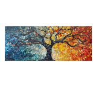 Paint by Numbers for Adults, Tree Of Life Paint by Number for Adults, DIY Color Oil Painting with Paintbrushes Acrylic Pigment Painting Paintwork, for Home Wall Decoer (Frameless) 40x110cm/16x44in