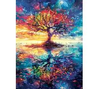 Paint by Numbers for Adults Tree of Life Paint by Numbers for Children Sea, DIY Colorful Canvas Oil Painting Kits Hobbies for Adults Women Paintings Arts for Home Wall Decor with Frame 40x50cm V-9623