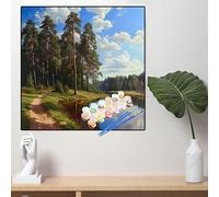 Paint by Numbers for Adults Tree Paint by Numbers for Children Plant Canvas Oil Painting Kit for Beginner with Paint brushes Acrylic Pigment Drawing Paintwork,Home Decor Gifts(20x20in,50x50cm)YL806