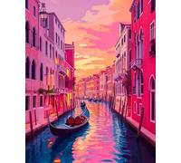 Paint by Numbers for Adults, Venice Canal Painting Kits, 16 x 20 Inch | DIY Acrylic Painting Craft for Beginners, Relaxing Stress Relief Craft, Venice Wall Decor, Coastal Home Decor, Gift Idea