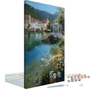 Paint by Numbers for Adults Venice, Sunflower Paint by Numbers Kits, DIY Hobbies for Adults Women Painting with Paintbrushes and Pigment, Painting by Number for Gifts, Home Decor 100x200 cm 4L-1099