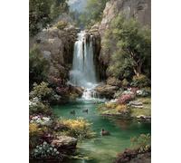 Paint by Numbers for Adults View, DIY Paint by Numbers Canvas Kits Plant, Painting Kits with Brushes and Acrylic, DIY Color Oil Painting for Beginners, Wall Art for Home, Spring Gifts, 16x20in 3-1991